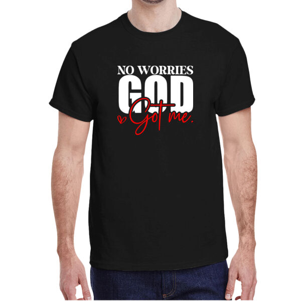 NO WORRIES GOD GOT ME - Adult Heavy Cotton™ T-Shirt Thumbnail