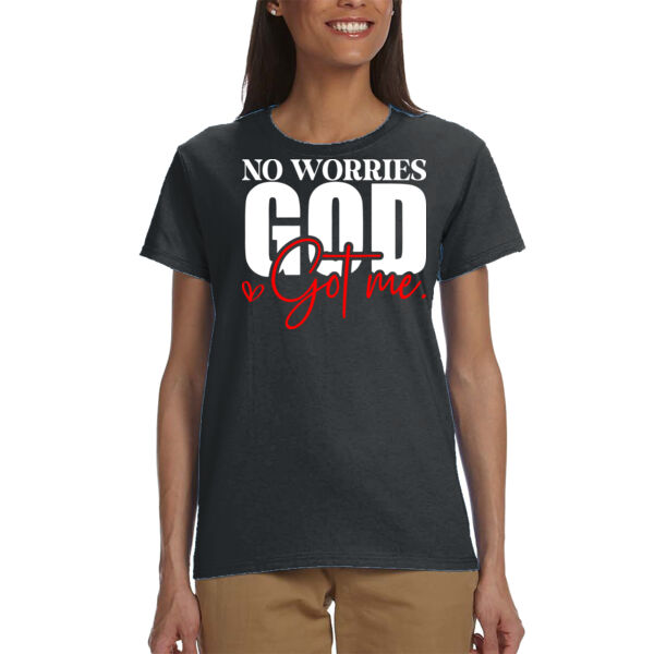 NO WORRIES GOD GOT ME - Ladies' Ultra Cotton® T-Shirt Thumbnail