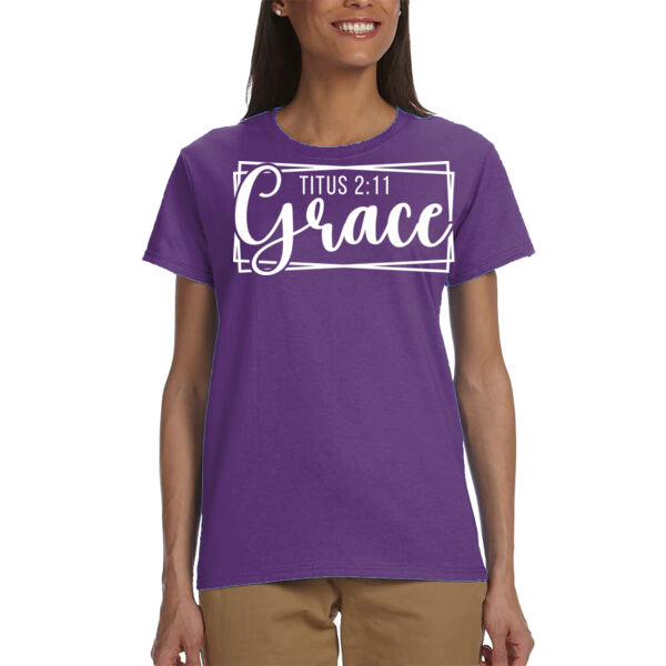 GRACE - Titus 2:11 - Ladies' Ultra Cotton® T-Shirt Thumbnail