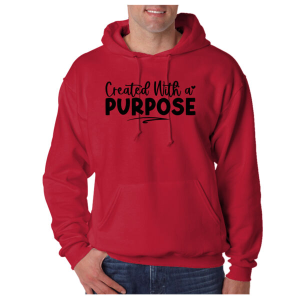 Created With A Purpose BLK - Adult Super Sweats® NuBlend® Fleece Pullover Hooded Sweatshirt Thumbnail