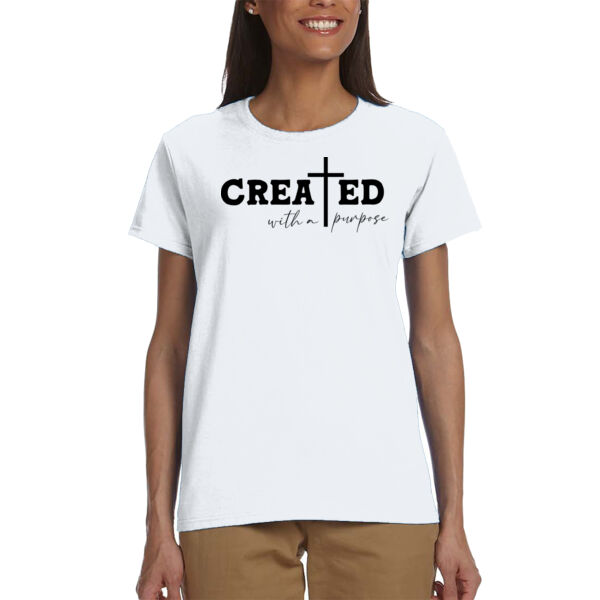 Created with a purpose - Ladies' Ultra Cotton® T-Shirt Thumbnail